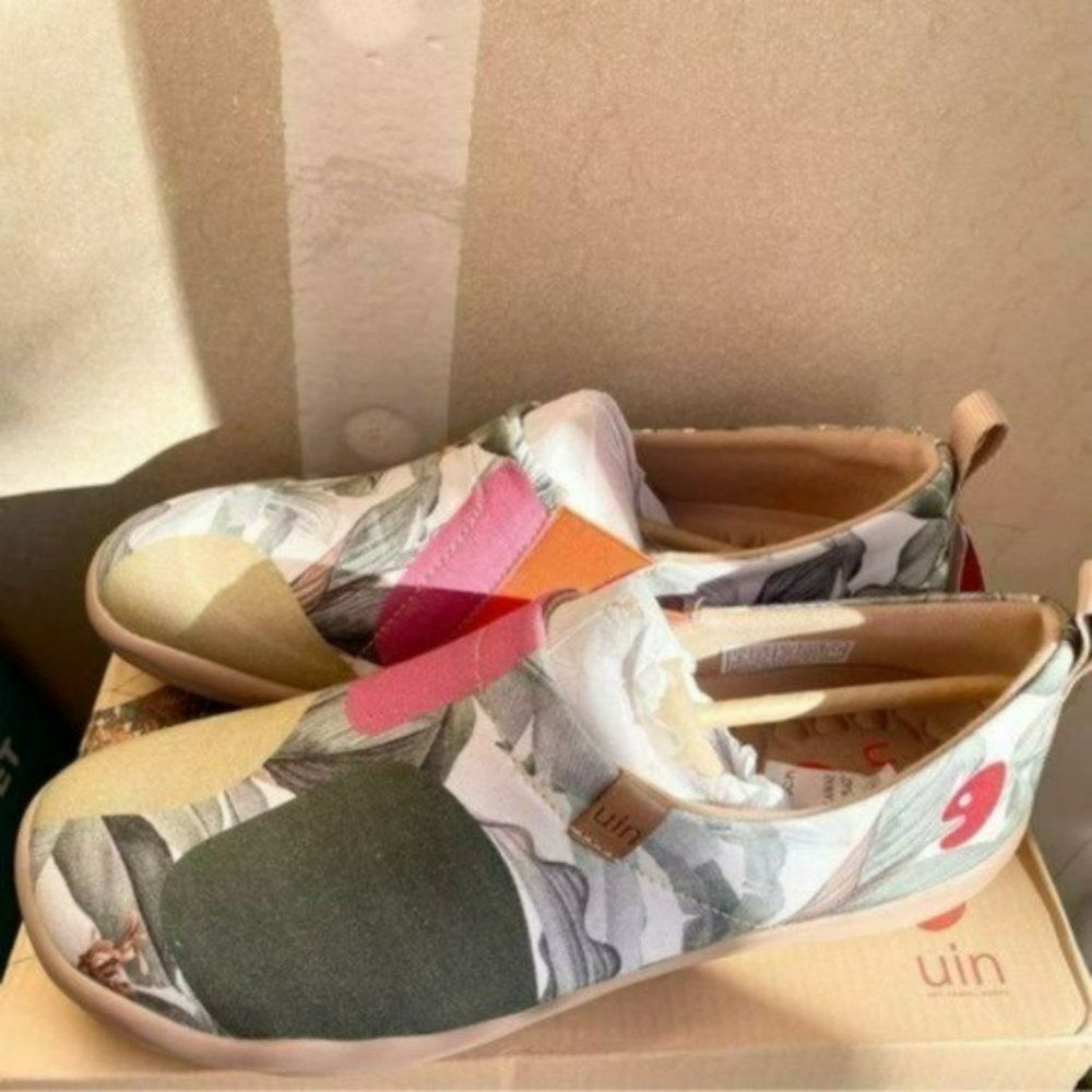 NWT UIN Slip On Shoes Canvas Comfortable Loafers Jungle - Picture 11 of 12